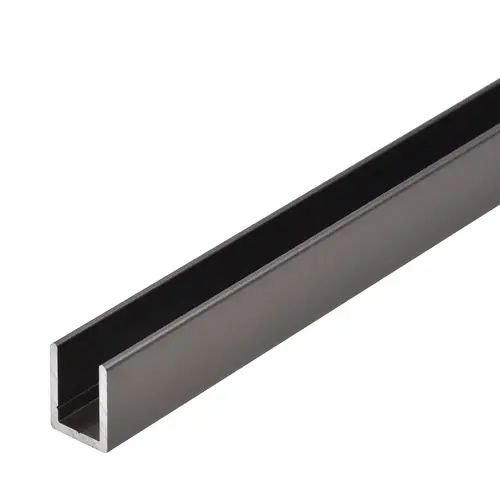 Matte Gun Metal 3/8" Fixed Panel Shower Door Deep U-Channel - 95" Matte Gun Metal 3/8" Fixed Panel Shower Door Deep U-Channel - 95"