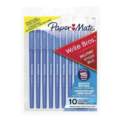 Write Bros Pens, Comfort, Blue Ink - pack of 10 Write Bros Pens, Comfort, Blue Ink - pack of 10