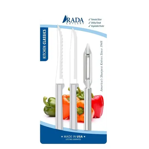 Rada Cutlery Kitchen Classics Set, 3-Piece, High-Carbon Stainless Steel Rada Cutlery Kitchen Classics Set, 3-Piece, High-Carbon Stainless Steel