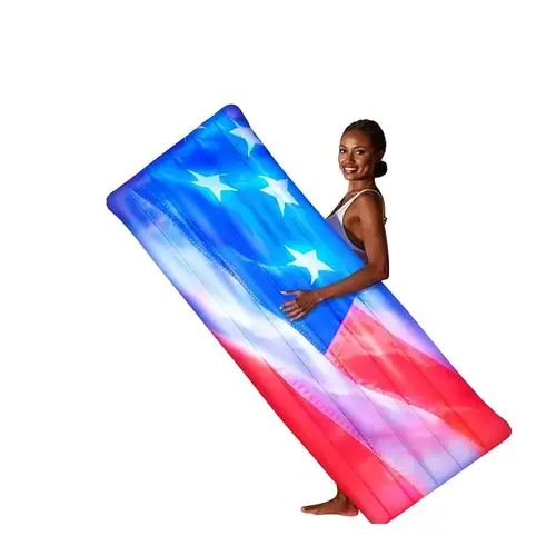 PoolCandy Stars and Stripes Series Deluxe-Size American-Flag Pool Raft, PVC, Multi-Color PoolCandy Stars and Stripes Series Deluxe-Size American-Flag Pool Raft, PVC, Multi-Color