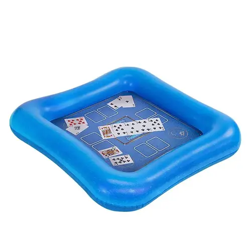 PoolCandy Game Table, Inflatable Profile, Square, Vinyl, Blue PoolCandy Game Table, Inflatable Profile, Square, Vinyl, Blue