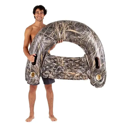 PoolCandy RealTree Max 7 Series Jumbo Sun Chair Pool Float, Inflatable Profile, PVC, Camouflage PoolCandy RealTree Max 7 Series Jumbo Sun Chair Pool Float, Inflatable Profile, PVC, Camouflage
