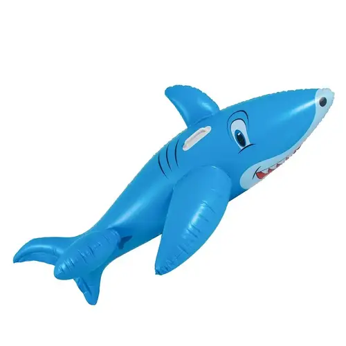 PoolCandy Giant Ride-On, Inflatable Profile, Shark, PVC, Blue PoolCandy Giant Ride-On, Inflatable Profile, Shark, PVC, Blue