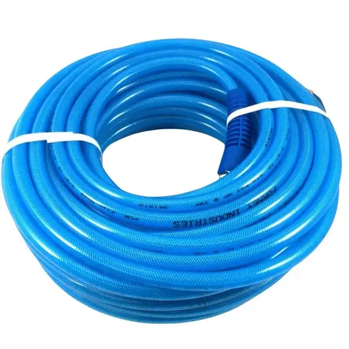 Forney Flex Air Hose, 1/4 in ID, 100 ft L, MNPT, 210 psi Pressure, Polyurethane, Blue Forney Flex Air Hose, 1/4 in ID, 100 ft L, MNPT, 210 psi Pressure, Polyurethane, Blue