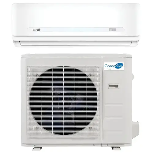 Coast air B-CAD24-1A Mini-Split Heat Pump, 208/230 V, 23,000 Btu/hr Cooling, 25,000 Btu/hr Heating BTU, 22.7 Btu/W SEER Coast air B-CAD24-1A Mini-Split Heat Pump, 208/230 V, 23,000 Btu/hr Cooling, 25,000 Btu/hr Heating BTU, 22.7 Btu/W SEER