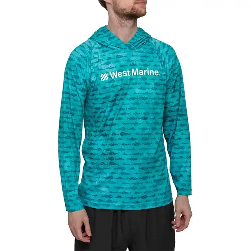 Men's Printed Performance Hooded Shirt Men's Printed Performance Hooded Shirt