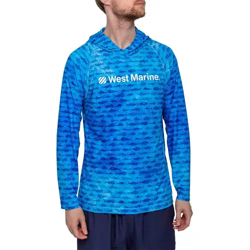 Men's Printed Performance Hooded Shirt Men's Printed Performance Hooded Shirt