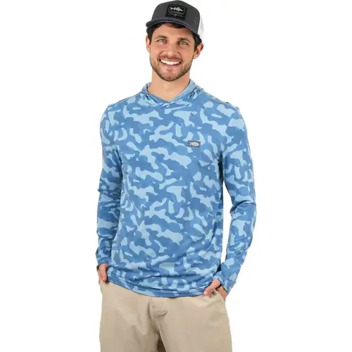 Men's Ocean Bound UPF Printed Hooded Shirt Men's Ocean Bound UPF Printed Hooded Shirt
