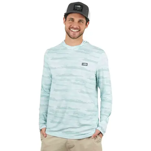 Men's Ocean Bound UPF Printed Hooded Shirt Men's Ocean Bound UPF Printed Hooded Shirt