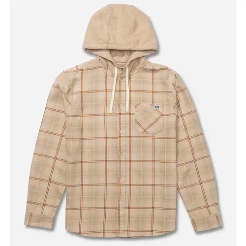 Men's Whitewash Hooded Flannel Men's Whitewash Hooded Flannel