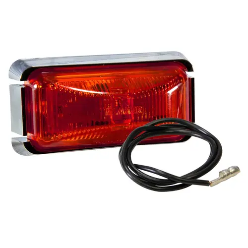 2 1/2" LED Sealed Rectangular Clearance/Side Marker Trailer Light Kit with Reflex, Red 2 1/2" LED Sealed Rectangular Clearance/Side Marker Trailer Light Kit with Reflex, Red