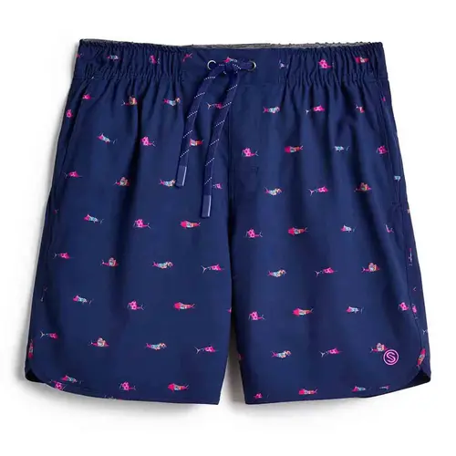 Men's Trippy Fish Captain Snacks Volley Shorts Men's Trippy Fish Captain Snacks Volley Shorts