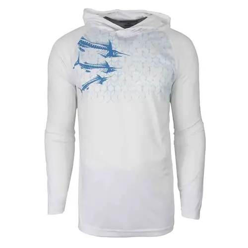 Men's Zombie Marlin Hooded Shirt Men's Zombie Marlin Hooded Shirt