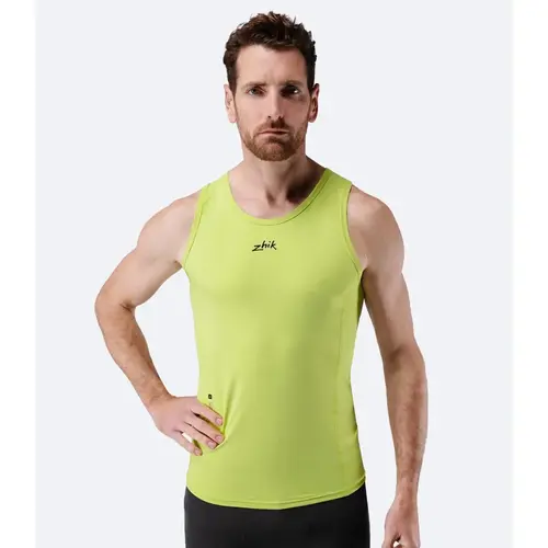 Men's Ecospandex Light Race Tank Top Lime Men's Ecospandex Light Race Tank Top Lime