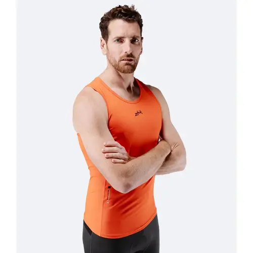 Men's Ecospandex Light Race Tank Top Flame Red Men's Ecospandex Light Race Tank Top Flame Red