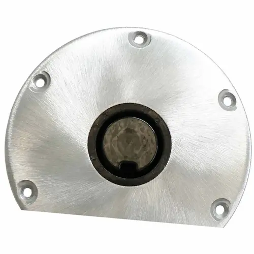 9" X 7" Left Flat Side Plug Base Silver 9" X 7" Left Flat Side Plug Base Silver
