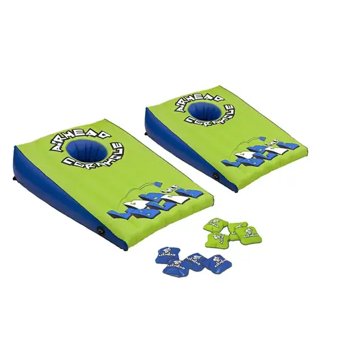 Inflatable Corn Hole Set for Land or Pool Use Inflatable Corn Hole Set for Land or Pool Use