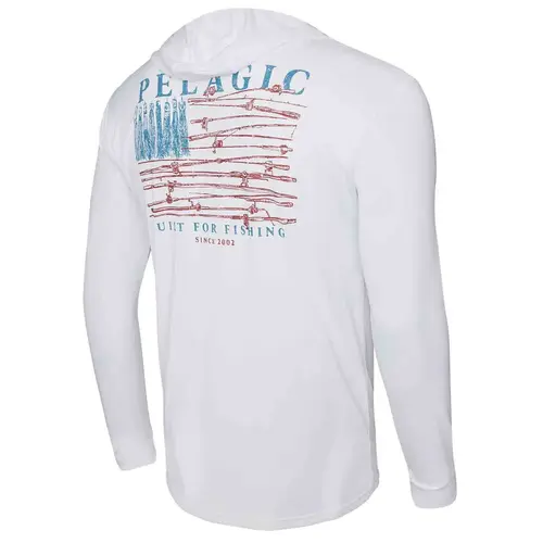 Men's Aquatek Reel Flag Hooded Shirt Men's Aquatek Reel Flag Hooded Shirt