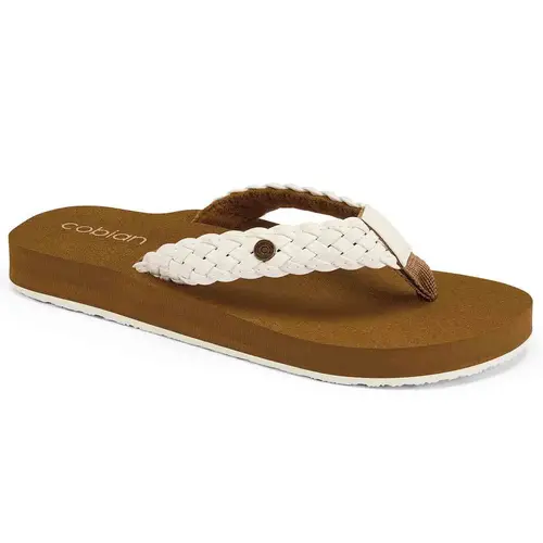 Women's Braided Bounce Flip-Flop Sandals White Women's Braided Bounce Flip-Flop Sandals White