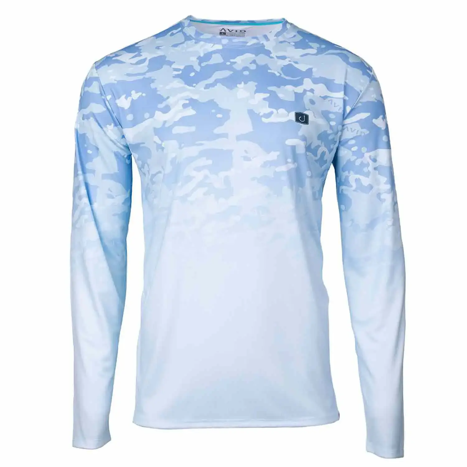 AVID SPORTSWEAR Mens Avidry Camo Fade Shirt MK25002-SKY-LG AVID SPORTSWEAR Mens Avidry Camo Fade Shirt MK25002-SKY-LG
