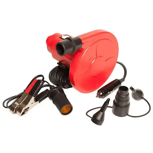 12V Inflator-Deflator Pump with Adapters Black 12V Inflator-Deflator Pump with Adapters Black