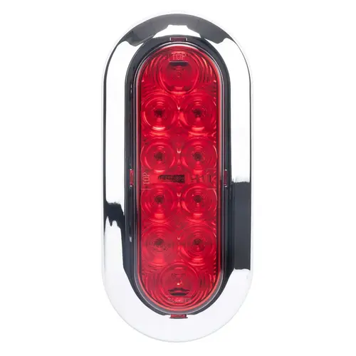 6" Oval LED Stop/Tail/Turn Flange Mount Trailer Light Kit Red 6" Oval LED Stop/Tail/Turn Flange Mount Trailer Light Kit Red