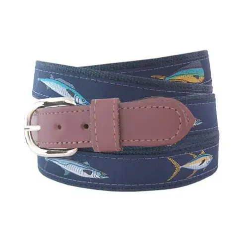 Men's Offshore Ribbon Belt, Navy, 44 Men's Offshore Ribbon Belt, Navy, 44