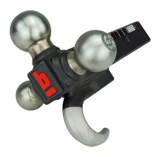 Trailer Tri Ball Mount, 2" Shank w/Hook & Zn Balls HD Trailer Tri Ball Mount, 2" Shank w/Hook & Zn Balls HD