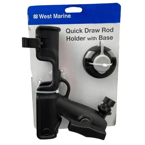 Quick Draw Kayak Rod Holder with Base Black Quick Draw Kayak Rod Holder with Base Black