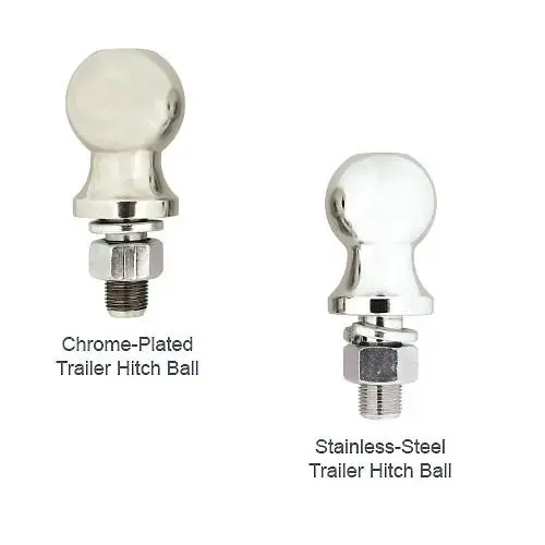 Chrome-Plated Trailer Hitch Ball with 2" Ball Dia., 1" Shank Dia. Chrome-Plated Trailer Hitch Ball with 2" Ball Dia., 1" Shank Dia.