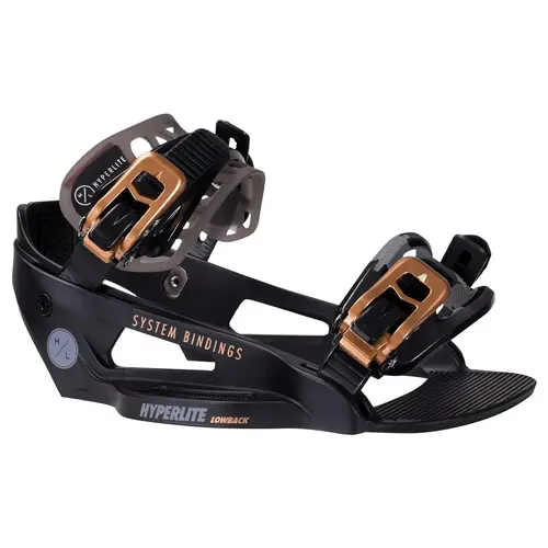 System Lowback Wakeboard Binding, 10/13, Black/Gold System Lowback Wakeboard Binding, 10/13, Black/Gold