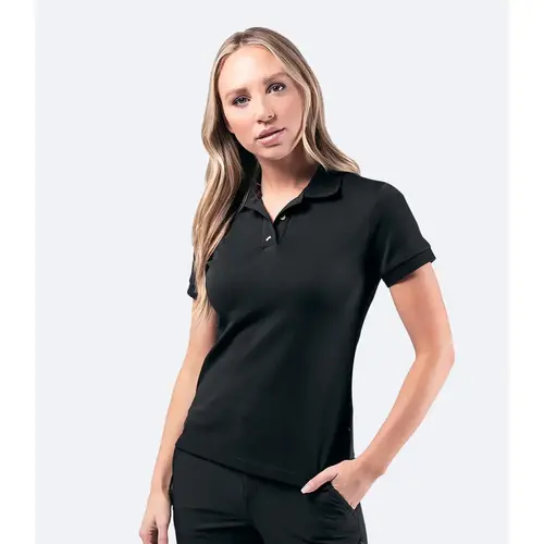 Women's Pima Cotton Polo Black Women's Pima Cotton Polo Black
