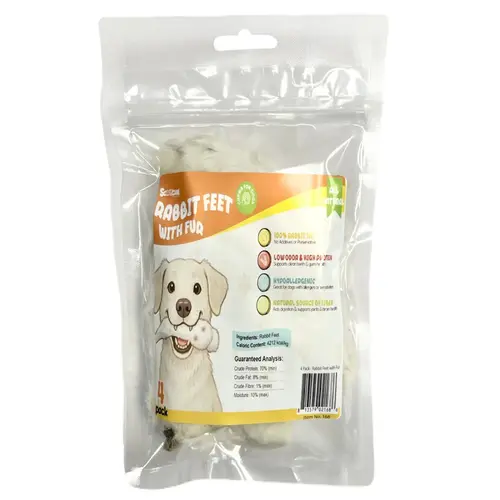 Rabbit foot with Hair 4 Pack Peggable Bag Retail Rabbit foot with Hair 4 Pack Peggable Bag Retail