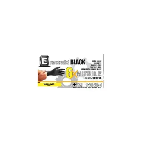 6X Black Nitrile Exam Gloves - 6 Mil, XL 6X Black Nitrile Exam Gloves - 6 Mil, XL
