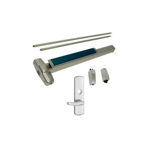 KIT - LD Less Dogging, Heavy Duty Smooth SVR Surface Vertical Rod Exit Device, 996L-NL-07 Night Latch Lever Trim (Rim Cylinder Required), Key Retracts Latch Bolt, LHR Left Hand Reverse/Reversible Handing (Snap Ring Tool Required), 36" x 84", Grade 1, 98 Series, 626/US26D Satin Chrome KIT - LD Less Dogging, Heavy Duty Smooth SVR Surface Vertical Rod Exit Device, 996L-NL-07 Night Latch Lever Trim (Rim Cylinder Required), Key Retracts Latch Bolt, LHR Left Hand Reverse/Reversible Handing (Snap Ring Tool Required), 36" x 84", Grade 1, 98 Series, 626/US26D Satin Chrome