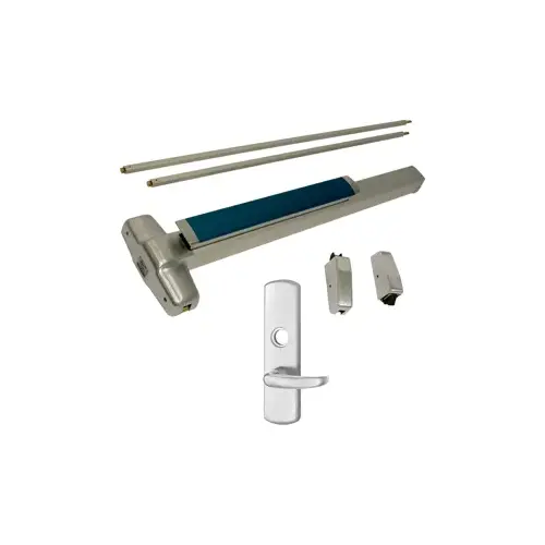 KIT - LD Less Dogging, Heavy Duty Smooth SVR Surface Vertical Rod Exit Device, 996L-NL-07 Night Latch Lever Trim (Rim Cylinder Required), Key Retracts Latch Bolt, RHR Right Hand Reverse/Reversible Handing (Snap Ring Tool Required), 48" x 84", Grade 1, 98 Series, 626/US26D Satin Chrome KIT - LD Less Dogging, Heavy Duty Smooth SVR Surface Vertical Rod Exit Device, 996L-NL-07 Night Latch Lever Trim (Rim Cylinder Required), Key Retracts Latch Bolt, RHR Right Hand Reverse/Reversible Handing (Snap Ring Tool Required), 48" x 84", Grade 1, 98 Series, 626/US26D Satin Chrome