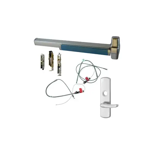 KIT - LD Less Dogging, Heavy Duty Smooth CVC Concealed Vertical Rod Exit Device, 996L-07 Lever Trim (Rim Cylinder Required), Key Locks/Unlocks Trim, RHR Right Hand Reverse/Reversible Handing (Snap Ring Tool Required), 36" x 82"-96" Adjustable, Grade 1, 98 Series, 626/US26D Satin Chrome KIT - LD Less Dogging, Heavy Duty Smooth CVC Concealed Vertical Rod Exit Device, 996L-07 Lever Trim (Rim Cylinder Required), Key Locks/Unlocks Trim, RHR Right Hand Reverse/Reversible Handing (Snap Ring Tool Required), 36" x 82"-96" Adjustable, Grade 1, 98 Series, 626/US26D Satin Chrome