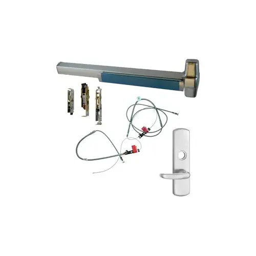 KIT - LD Less Dogging, Heavy Duty Smooth CVC Concealed Vertical Rod Exit Device, 996L-NL-07 Night Latch Lever Trim (Rim Cylinder Required), Key Retracts Latch Bolt, LHR Left Hand Reverse/Reversible Handing (Snap Ring Tool Required), 36" x 82"-96" Adjustable, Grade 1, 98 Series, 626/US26D Satin Chrome KIT - LD Less Dogging, Heavy Duty Smooth CVC Concealed Vertical Rod Exit Device, 996L-NL-07 Night Latch Lever Trim (Rim Cylinder Required), Key Retracts Latch Bolt, LHR Left Hand Reverse/Reversible Handing (Snap Ring Tool Required), 36" x 82"-96" Adjustable, Grade 1, 98 Series, 626/US26D Satin Chrome