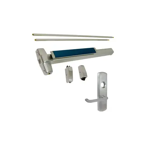 KIT - LD Less Dogging, Heavy Duty Grooved SVR Surface Vertical Rod Exit Device, 996L-03 Lever Trim (Rim Cylinder Required), Key Locks/Unlocks Trim, LHR Left Hand Reverse/Reversible Handing (Snap Ring Tool Required), 36" x 84", Grade 1, 99 Series, 626/US26D Satin Chrome KIT - LD Less Dogging, Heavy Duty Grooved SVR Surface Vertical Rod Exit Device, 996L-03 Lever Trim (Rim Cylinder Required), Key Locks/Unlocks Trim, LHR Left Hand Reverse/Reversible Handing (Snap Ring Tool Required), 36" x 84", Grade 1, 99 Series, 626/US26D Satin Chrome