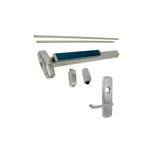 KIT - LD Less Dogging, Heavy Duty Grooved SVR Surface Vertical Rod Exit Device, 996L-03 Lever Trim (Rim Cylinder Required), Key Locks/Unlocks Trim, LHR Left Hand Reverse/Reversible Handing (Snap Ring Tool Required), 48" x 84", Grade 1, 99 Series, 626/US26D Satin Chrome KIT - LD Less Dogging, Heavy Duty Grooved SVR Surface Vertical Rod Exit Device, 996L-03 Lever Trim (Rim Cylinder Required), Key Locks/Unlocks Trim, LHR Left Hand Reverse/Reversible Handing (Snap Ring Tool Required), 48" x 84", Grade 1, 99 Series, 626/US26D Satin Chrome