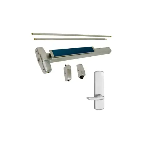 KIT - LD Less Dogging, Heavy Duty Grooved SVR Surface Vertical Rod Exit Device, 996L-DT-07 Dummy Lever Trim, LHR Left Hand Reverse/Reversible Handing (Snap Ring Tool Required), 48" x 84", Grade 1, 99 Series, 626/US26D Satin Chrome KIT - LD Less Dogging, Heavy Duty Grooved SVR Surface Vertical Rod Exit Device, 996L-DT-07 Dummy Lever Trim, LHR Left Hand Reverse/Reversible Handing (Snap Ring Tool Required), 48" x 84", Grade 1, 99 Series, 626/US26D Satin Chrome