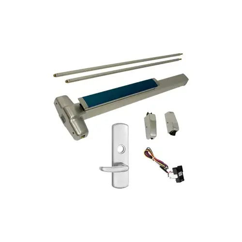 KIT - LD Less Dogging, RX Request to Exit, Heavy Duty Smooth SVR Surface Vertical Rod Exit Device, 996L-07 Lever Trim (Rim Cylinder Required), Key Locks/Unlocks Trim, LHR Left Hand Reverse/Reversible Handing (Snap Ring Tool Required), 48" x 84", Grade 1, 98 Series, 626/US26D Satin Chrome KIT - LD Less Dogging, RX Request to Exit, Heavy Duty Smooth SVR Surface Vertical Rod Exit Device, 996L-07 Lever Trim (Rim Cylinder Required), Key Locks/Unlocks Trim, LHR Left Hand Reverse/Reversible Handing (Snap Ring Tool Required), 48" x 84", Grade 1, 98 Series, 626/US26D Satin Chrome