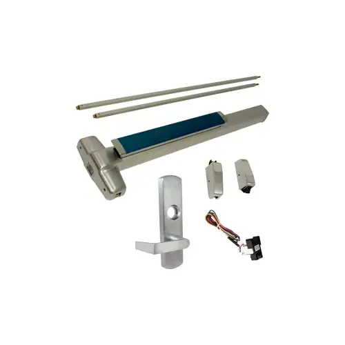 KIT - LD Less Dogging, RX Request to Exit, Heavy Duty Smooth SVR Surface Vertical Rod Exit Device, 996L-06 Lever Trim (Rim Cylinder Required), Key Locks/Unlocks Trim, LHR Left Hand Reverse/Reversible Handing (Snap Ring Tool Required), 48" x 84", Grade 1, 98 Series, 626/US26D Satin Chrome KIT - LD Less Dogging, RX Request to Exit, Heavy Duty Smooth SVR Surface Vertical Rod Exit Device, 996L-06 Lever Trim (Rim Cylinder Required), Key Locks/Unlocks Trim, LHR Left Hand Reverse/Reversible Handing (Snap Ring Tool Required), 48" x 84", Grade 1, 98 Series, 626/US26D Satin Chrome