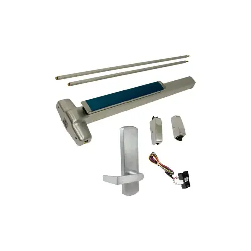 KIT - LD Less Dogging, RX Request to Exit, Heavy Duty Smooth SVR Surface Vertical Rod Exit Device, LHR Left Hand Reverse/Reversible Handing (Snap Ring Tool Required), 48" x 84", Grade 1, 98 Series, 626/US26D Satin Chrome KIT - LD Less Dogging, RX Request to Exit, Heavy Duty Smooth SVR Surface Vertical Rod Exit Device, LHR Left Hand Reverse/Reversible Handing (Snap Ring Tool Required), 48" x 84", Grade 1, 98 Series, 626/US26D Satin Chrome