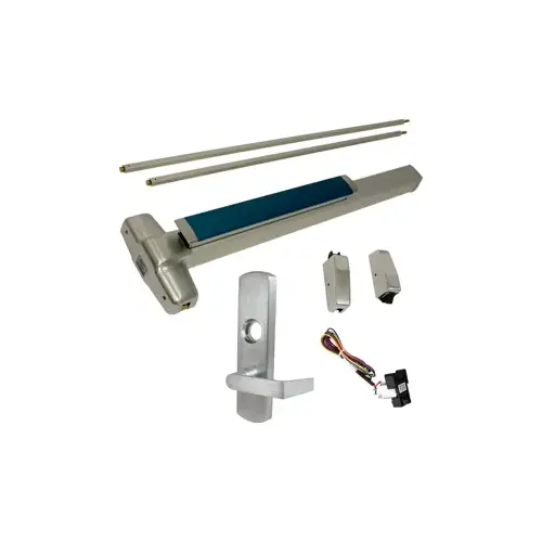 KIT - LD Less Dogging, RX Request to Exit, Heavy Duty Smooth SVR Surface Vertical Rod Exit Device, 996L-NL-06 Night Latch Lever Trim (Rim Cylinder Required), Key Retracts Latch Bolt, RHR Right Hand Reverse/Reversible Handing (Snap Ring Tool Required), 48" x 84", Grade 1, 98 Series, 626/US26D Satin Chrome KIT - LD Less Dogging, RX Request to Exit, Heavy Duty Smooth SVR Surface Vertical Rod Exit Device, 996L-NL-06 Night Latch Lever Trim (Rim Cylinder Required), Key Retracts Latch Bolt, RHR Right Hand Reverse/Reversible Handing (Snap Ring Tool Required), 48" x 84", Grade 1, 98 Series, 626/US26D Satin Chrome