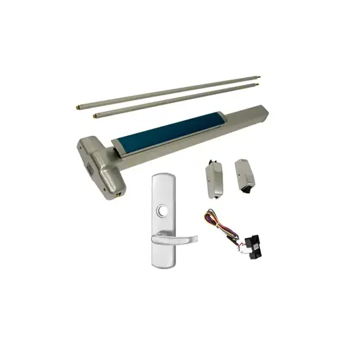KIT - LD Less Dogging, RX Request to Exit, Heavy Duty Smooth SVR Surface Vertical Rod Exit Device, 996L-NL-17 Night Latch Lever Trim (Rim Cylinder Required), Key Retracts Latch Bolt, RHR Right Hand Reverse/Reversible Handing (Snap Ring Tool Required), 48" x 84", Grade 1, 98 Series, 626/US26D Satin Chrome KIT - LD Less Dogging, RX Request to Exit, Heavy Duty Smooth SVR Surface Vertical Rod Exit Device, 996L-NL-17 Night Latch Lever Trim (Rim Cylinder Required), Key Retracts Latch Bolt, RHR Right Hand Reverse/Reversible Handing (Snap Ring Tool Required), 48" x 84", Grade 1, 98 Series, 626/US26D Satin Chrome