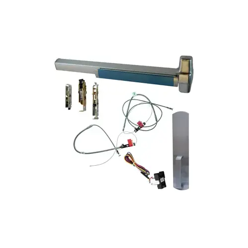 KIT - LD Less Dogging, RX Request to Exit, Heavy Duty Smooth CVC Concealed Vertical Rod Exit Device, 36" x 82"-96" Adjustable, Grade 1, 98 Series, 626/US26D Satin Chrome KIT - LD Less Dogging, RX Request to Exit, Heavy Duty Smooth CVC Concealed Vertical Rod Exit Device, 36" x 82"-96" Adjustable, Grade 1, 98 Series, 626/US26D Satin Chrome