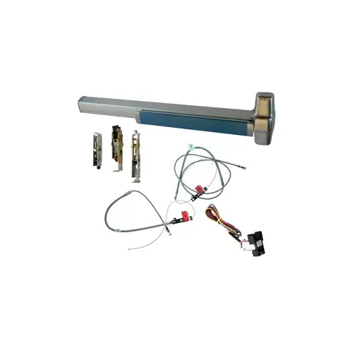 KIT - LD Less Dogging, RX Request to Exit, Heavy Duty Smooth CVC Concealed Vertical Rod Exit Device, Exit Only, No Trim, 36" x 82"-96" Adjustable, Grade 1, 98 Series, 626/US26D Satin Chrome KIT - LD Less Dogging, RX Request to Exit, Heavy Duty Smooth CVC Concealed Vertical Rod Exit Device, Exit Only, No Trim, 36" x 82"-96" Adjustable, Grade 1, 98 Series, 626/US26D Satin Chrome
