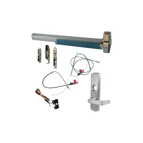 KIT - LD Less Dogging, RX Request to Exit, Heavy Duty Smooth CVC Concealed Vertical Rod Exit Device, 996L-06 Lever Trim (Rim Cylinder Required), Key Locks/Unlocks Trim, RHR Right Hand Reverse/Reversible Handing (Snap Ring Tool Required), 48" x 82"-96" Adjustable, Grade 1, 98 Series, 626/US26D Satin Chrome KIT - LD Less Dogging, RX Request to Exit, Heavy Duty Smooth CVC Concealed Vertical Rod Exit Device, 996L-06 Lever Trim (Rim Cylinder Required), Key Locks/Unlocks Trim, RHR Right Hand Reverse/Reversible Handing (Snap Ring Tool Required), 48" x 82"-96" Adjustable, Grade 1, 98 Series, 626/US26D Satin Chrome
