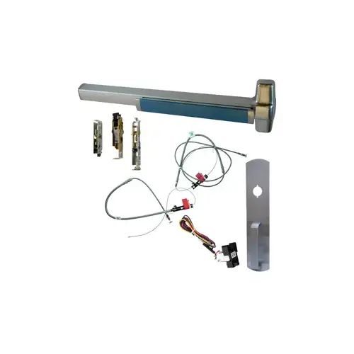 KIT - LD Less Dogging, RX Request to Exit, Heavy Duty Smooth CVC Concealed Vertical Rod Exit Device, 990NL Night Latch Trim (Rim Cylinder Required), Key Retracts Latch Bolt, 48" x 82"-96" Adjustable, Grade 1, 98 Series, 626/US26D Satin Chrome KIT - LD Less Dogging, RX Request to Exit, Heavy Duty Smooth CVC Concealed Vertical Rod Exit Device, 990NL Night Latch Trim (Rim Cylinder Required), Key Retracts Latch Bolt, 48" x 82"-96" Adjustable, Grade 1, 98 Series, 626/US26D Satin Chrome